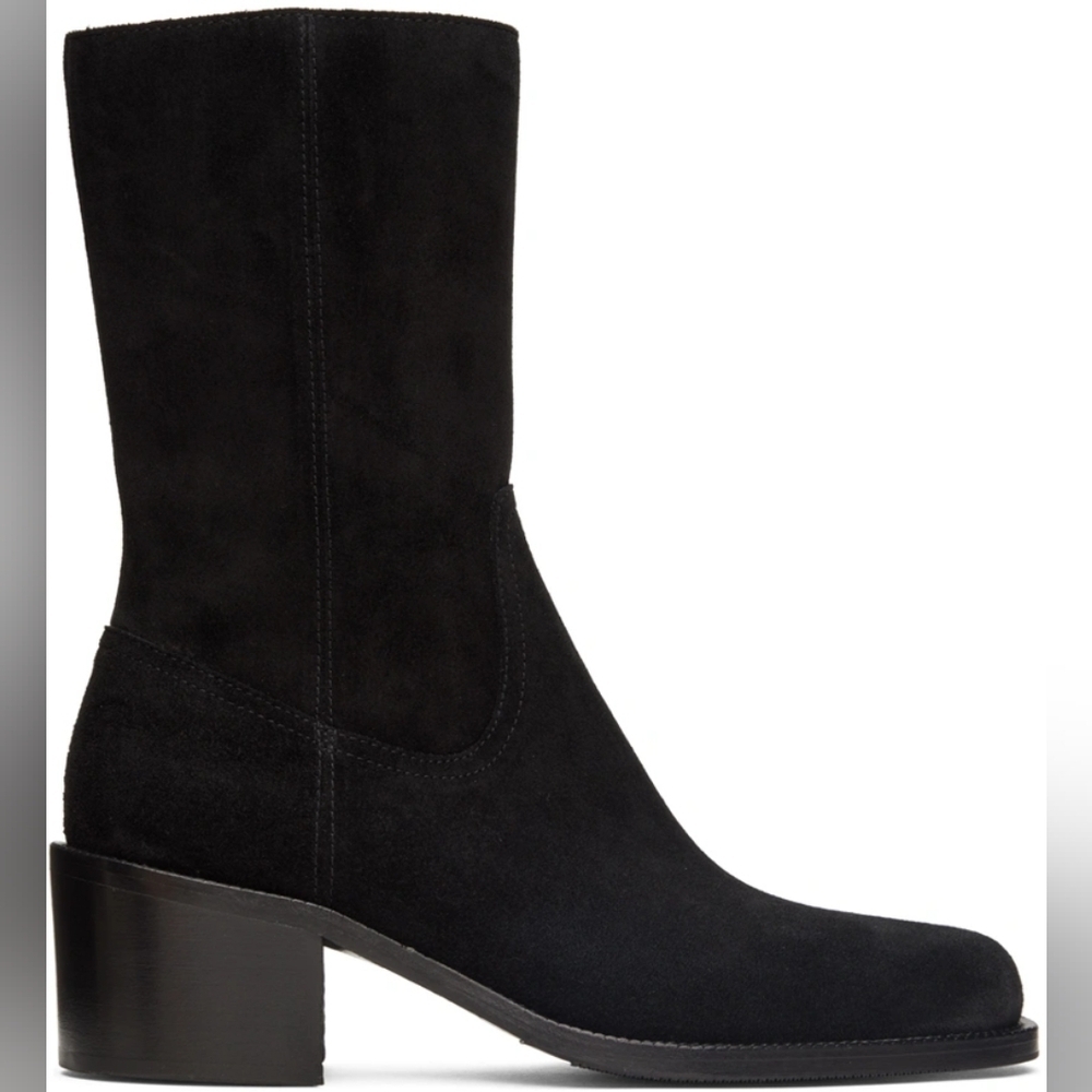 Dries Van Noten Black Suede Boots size 47 BNWB (no lid)